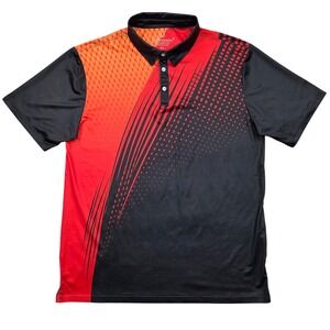 Uideazone Performance Golf Polo Shirt Dynamic Geometric Graphic Mens XL